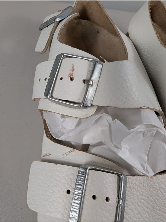 Birkenstock Milano sandals adjustable white straps men\'s size 13 main image 4